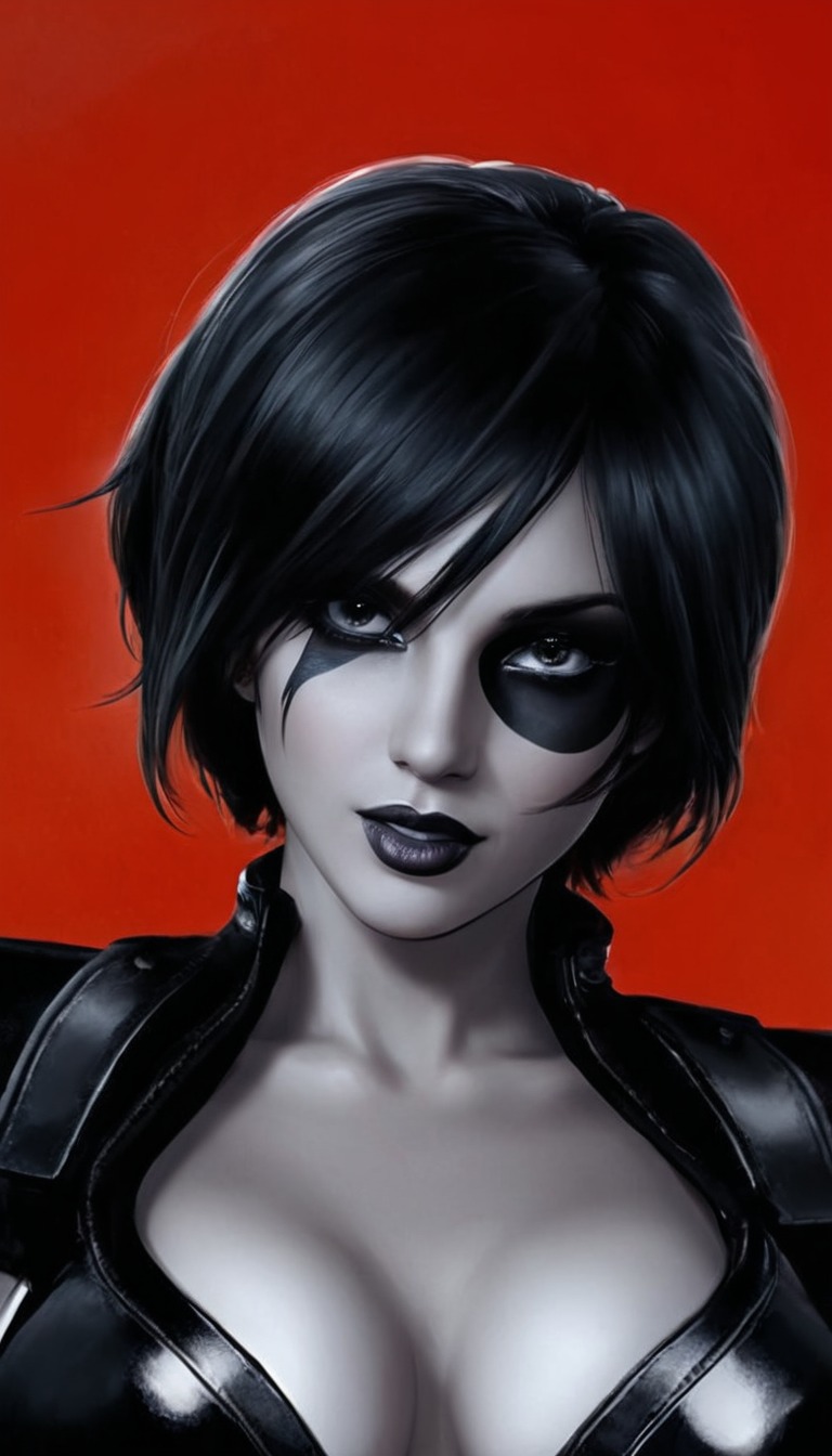 domino, art, art work, illustration, marvel, comic art, drawing, mcu, dc, x men