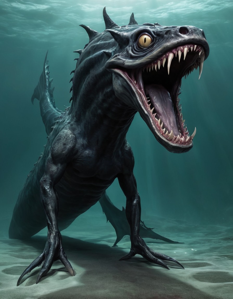 kelpie, epic, sea monster, mythical creature, scottish folklore, water spirit, celtic mythology