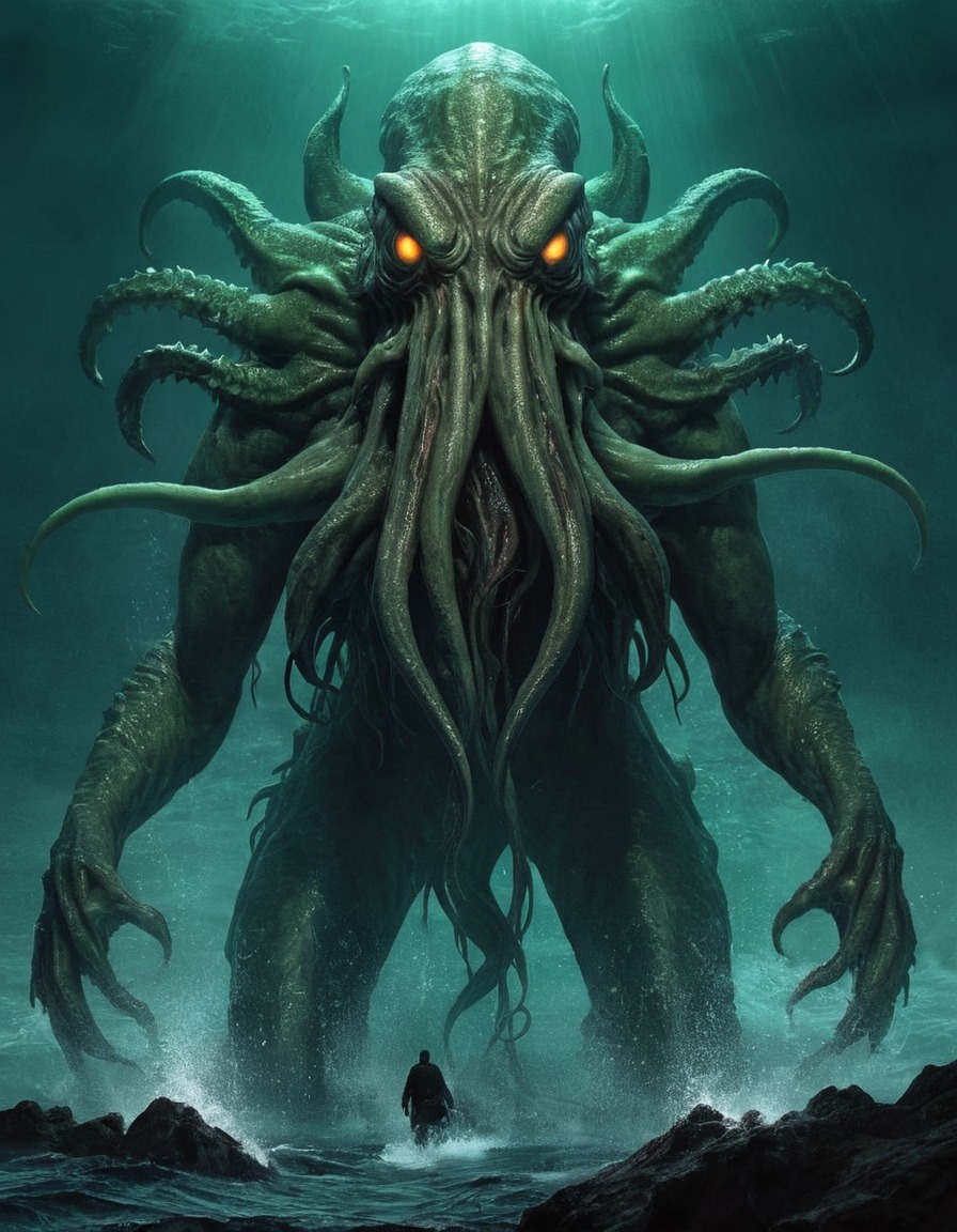 cthulhu, epic, horror, sea monster, mythical being, eldritch, great old one