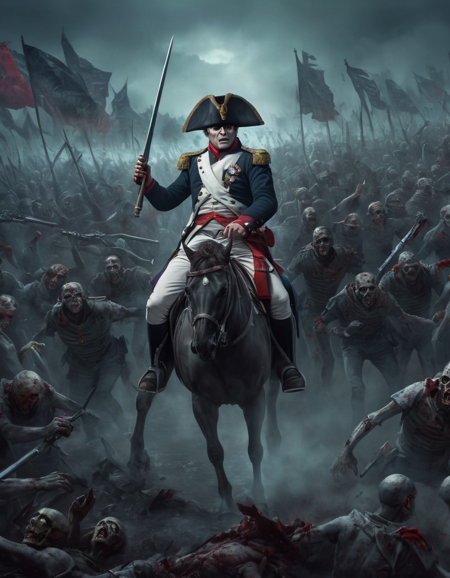 napoleon bonaparte, zombie, undead, army, battle, leader