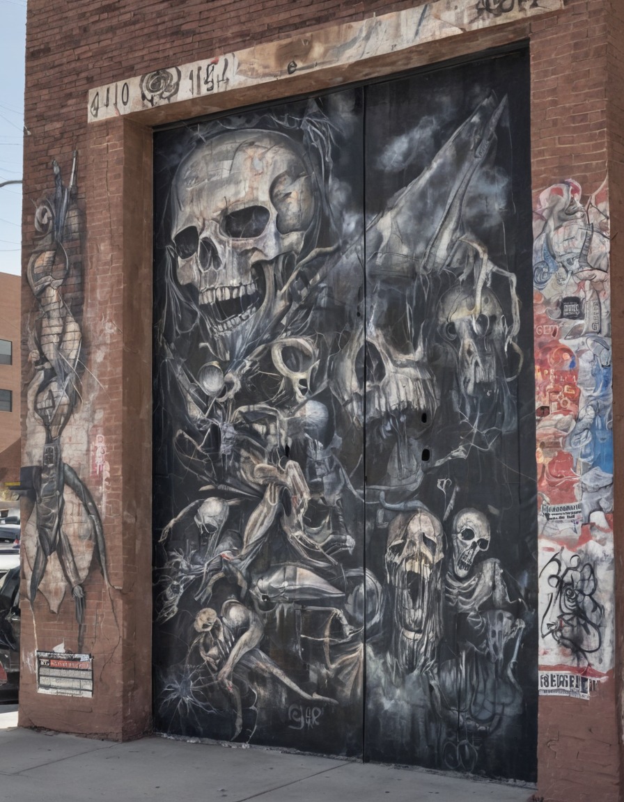 murals, war, downtown, art, usa