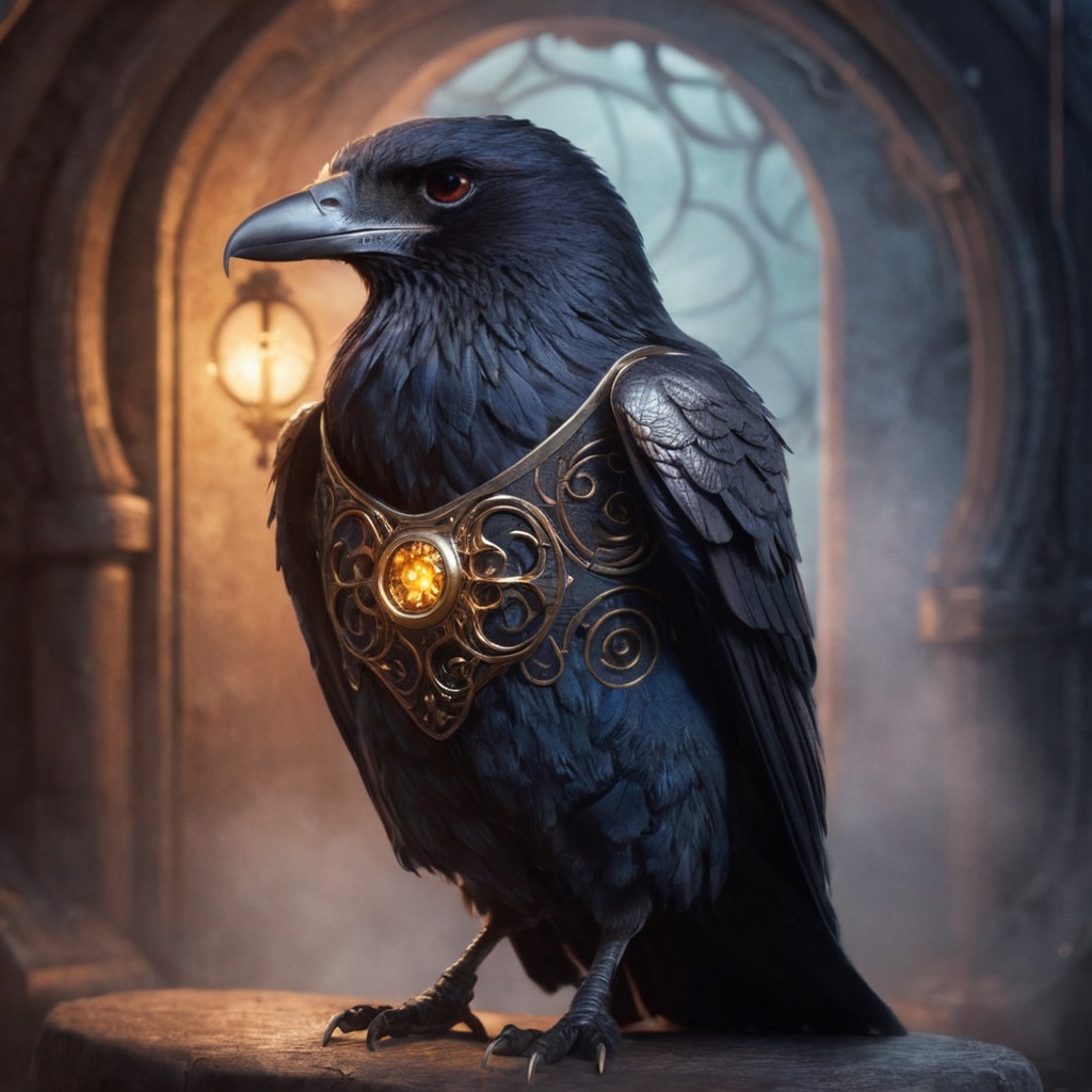 digitalart, magic, raven, ravens, aiart, tengrai, printqualityart