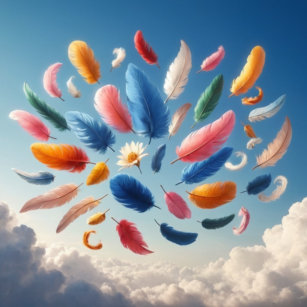 flying, sky, colourful, feathers