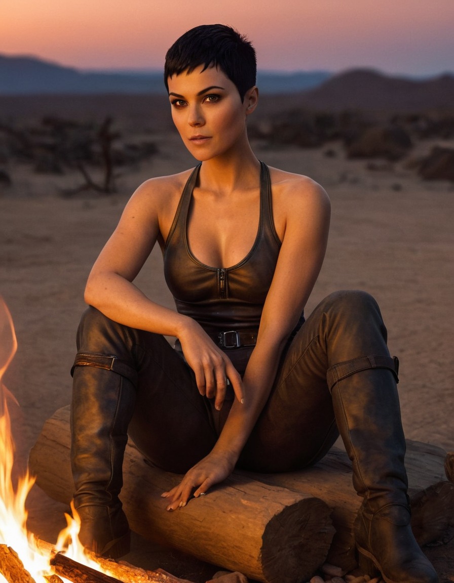 furiosa, campfire, relaxation, reflection, wilderness, solitude, mad max