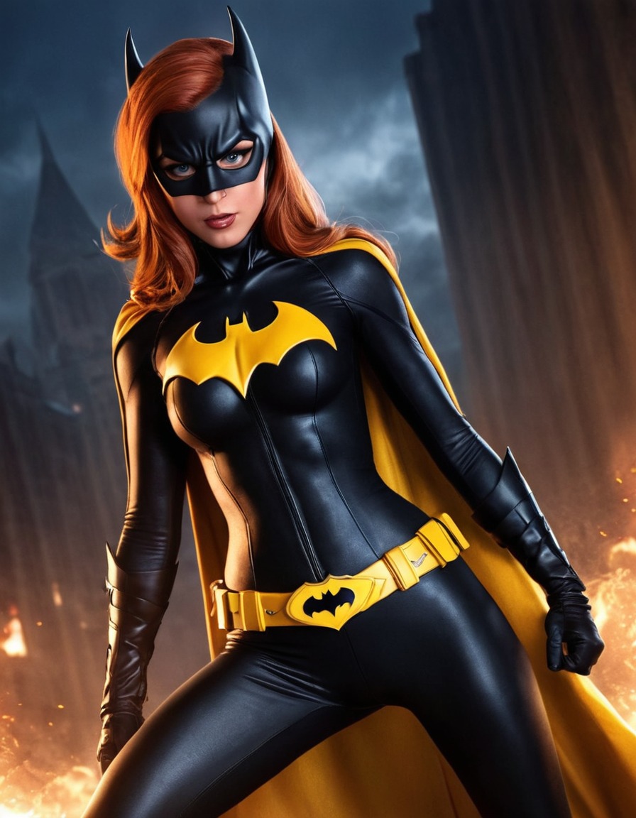 superhero, batgirl, dc comics, defeated, victory, battle, comic book