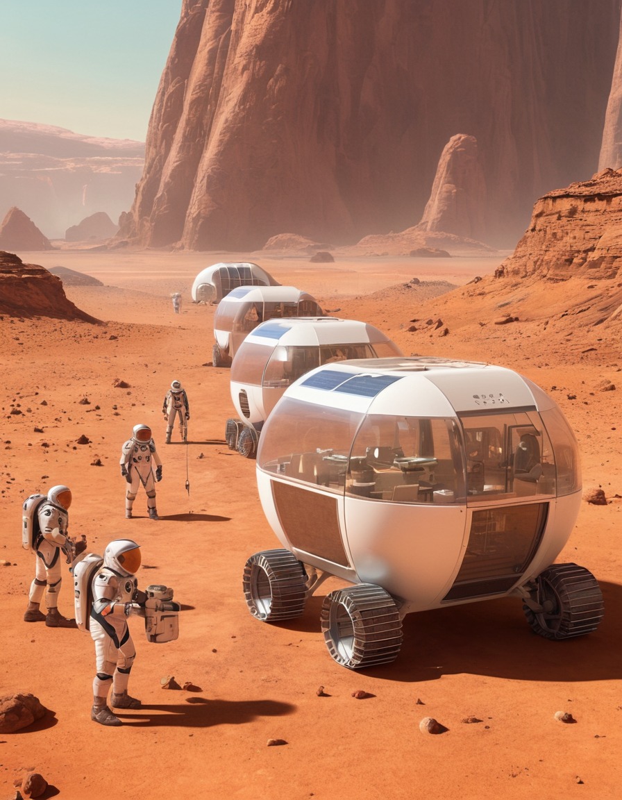 mars, colonization, self-sustaining, eco-friendly, habitat, space exploration, future