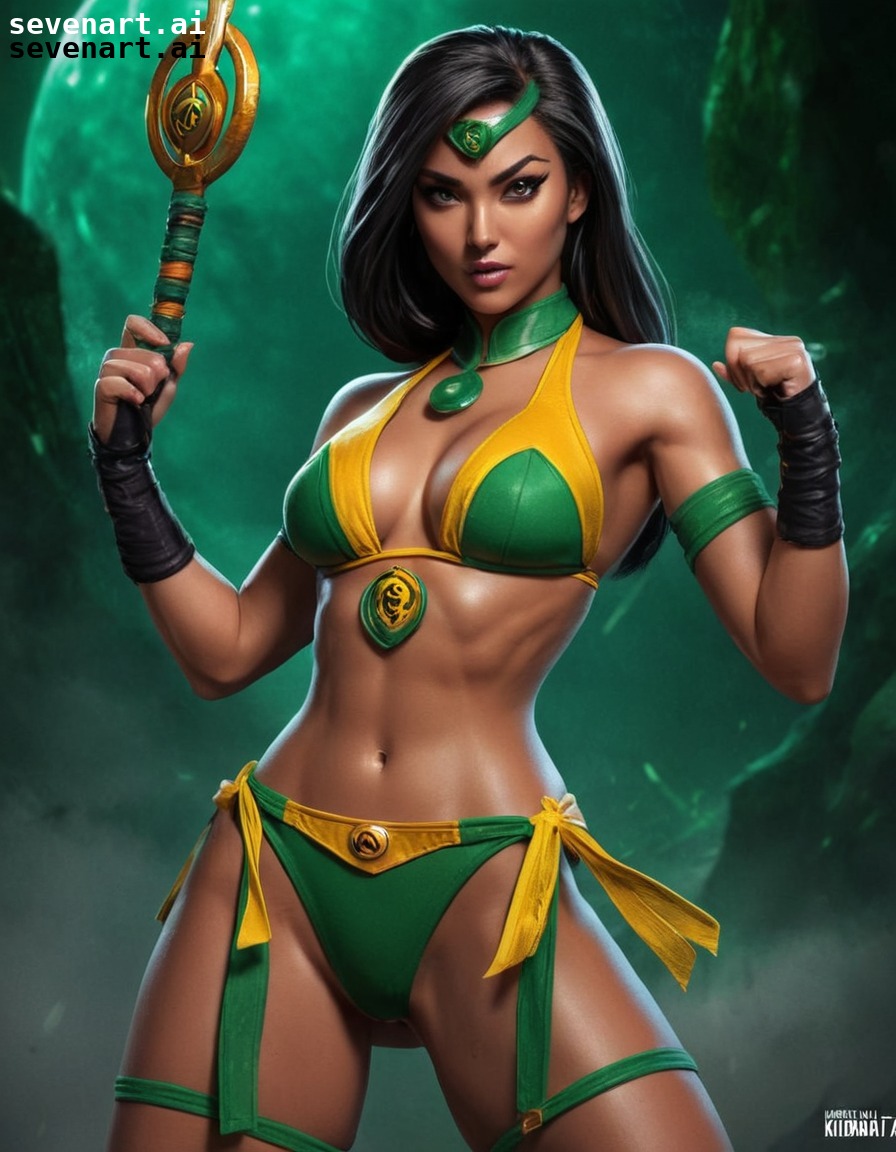 jade, mortal kombat, warrior, fierce, bikini, games, girls from games