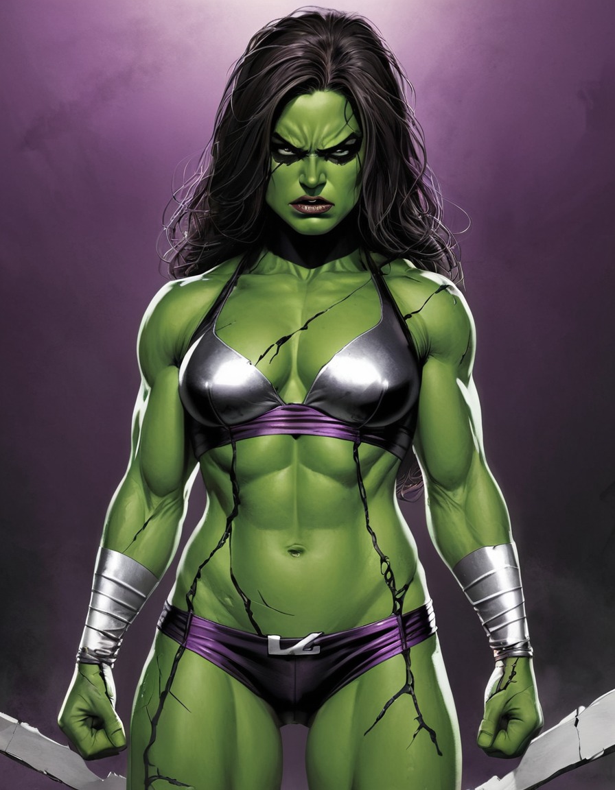 she-hulk, marvel comics, superhero, strength, power