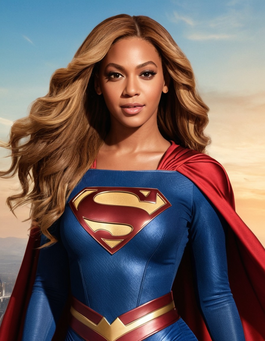 beyoncé, supergirl, superhero, music icon, pop culture, empowerment, celebrity