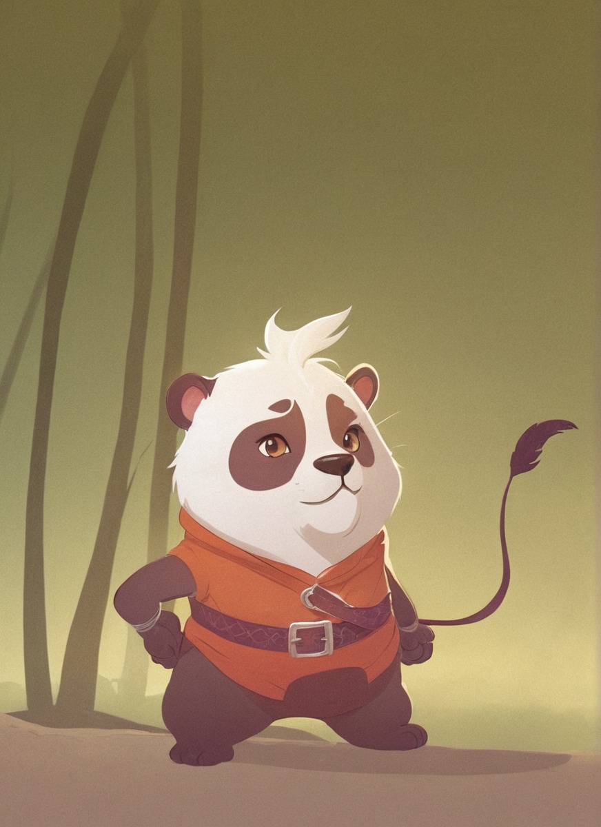 animal, cartoon, digitalart, panda, bear, warrior, characterdesign, fanart, 2dart, characterconcept, digitalpainting, illustrator, originalcharacter, postcard, raccoon, samurai, character_design