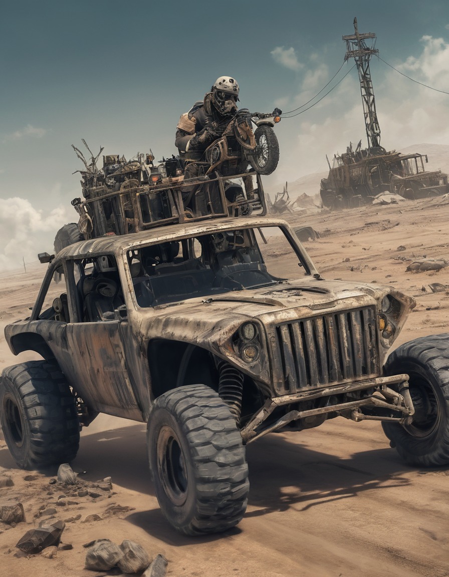 post-apocalyptic, wasteland, racing, modified vehicle, max, mad max