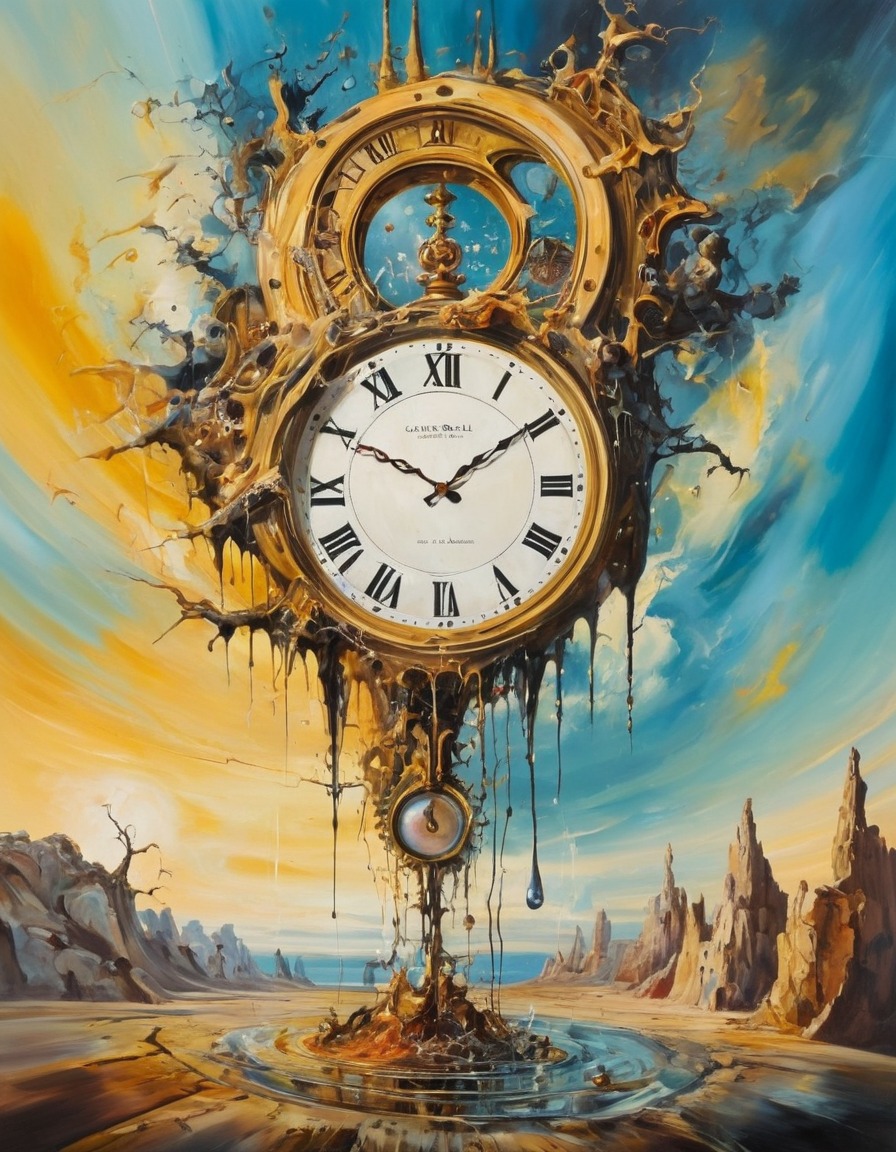 clock, melting, salvador dali, art, surreal