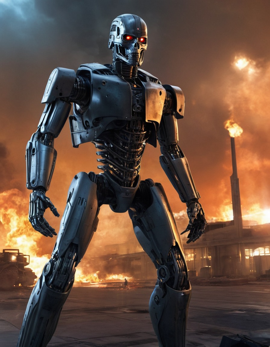 robot, terminator, high-tech, infiltration, security, futuristic, robots, games, movies