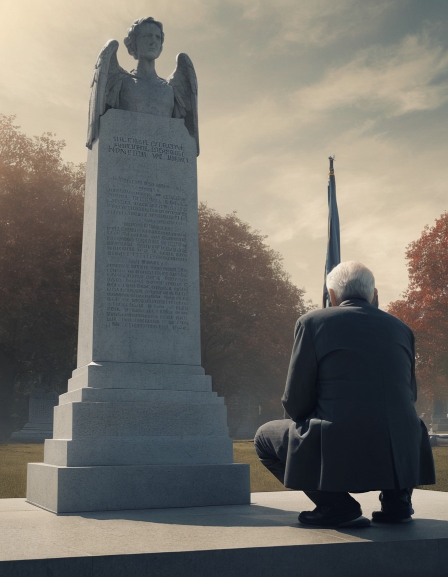 elderly, contemplation, war memorial, reflection, remembrance, war