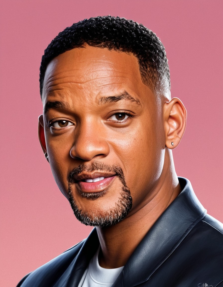 will smith, painting, celebrity, humor, art, portrait, pop culture