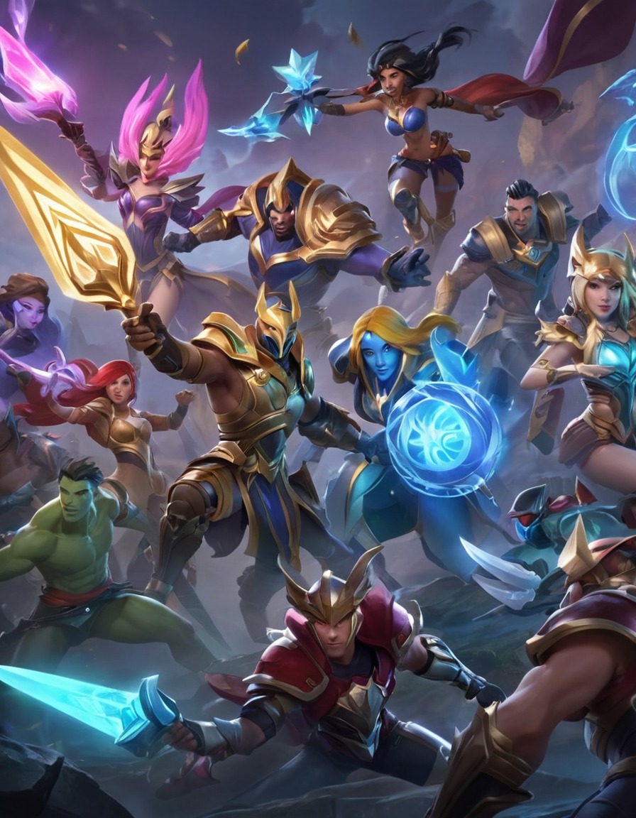 league of legends, champions, strategy, teamwork, diverse characters, computer games