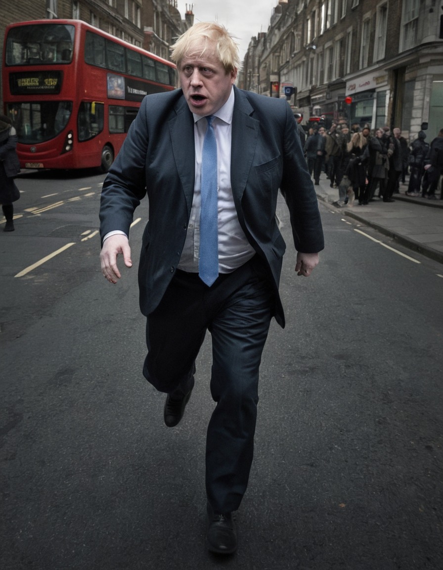 boris johnson, zombie, politician, london, deserted streets, politics