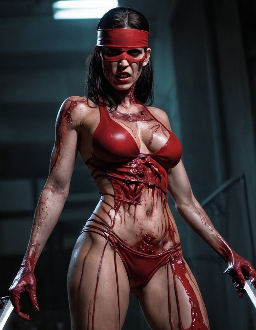 zombie, elektra (marvel comics), marvel comics, undead, assassin