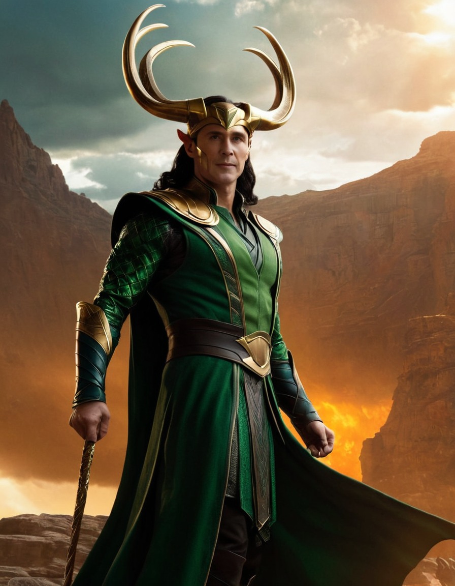 loki, epic scene, norse mythology, god, marvel, trickster, deity