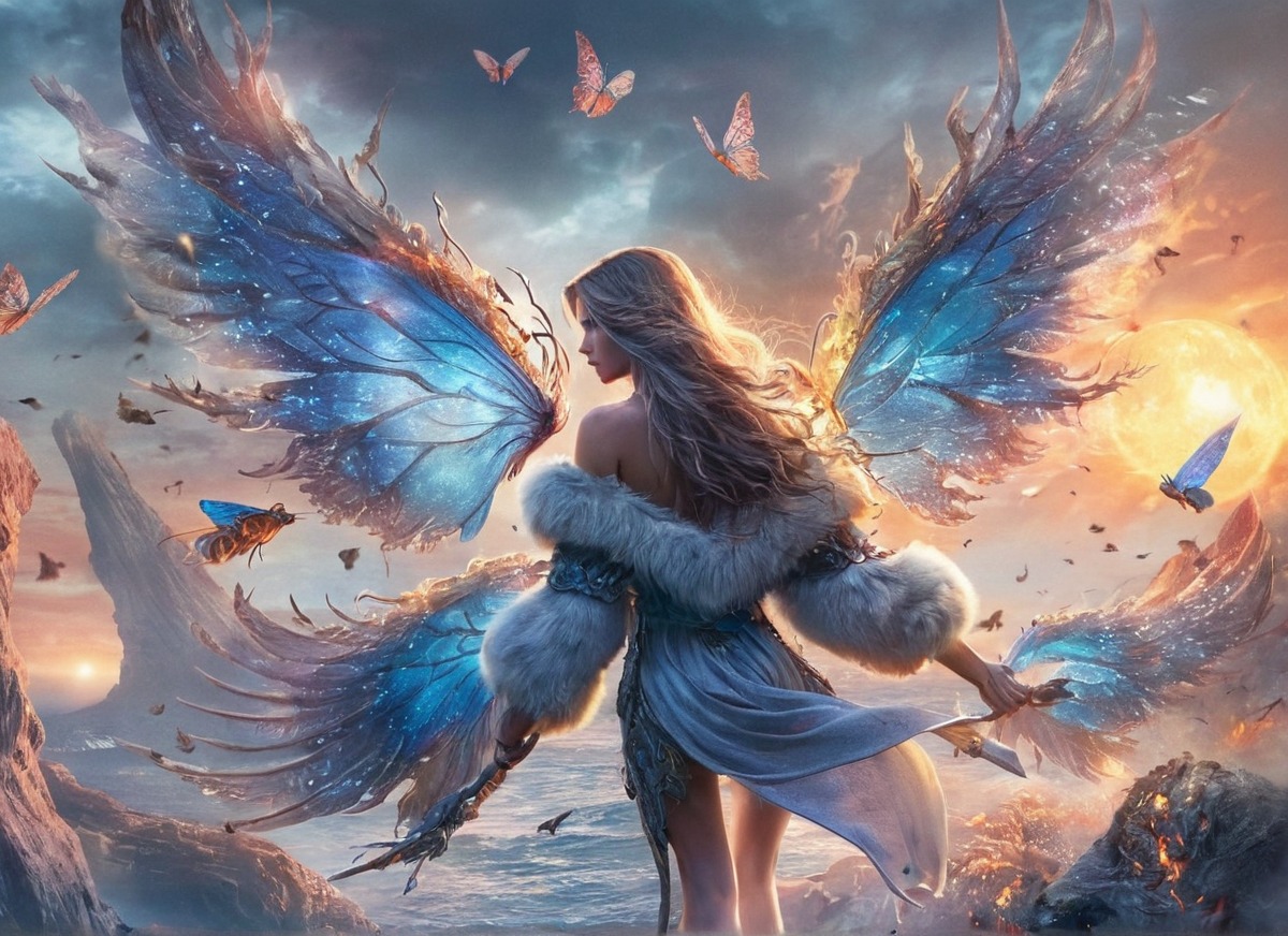 beauty, magic, fantasyart, angel, fairy, butterflies, digitalart, portrait, wallpaper, sky, flying, beautiful, butterfly, butterflygirl, colorful, fantasy, fantasycharacter, fantasyillustration, iridescence, fairytailfanart