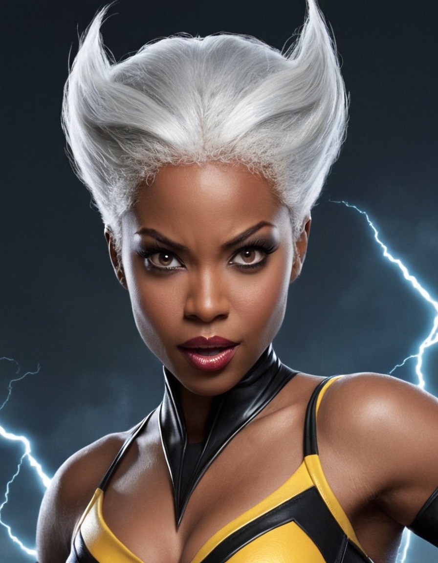 fun, storm (x-men), caricature, marvel, x-men, superhero, comedy