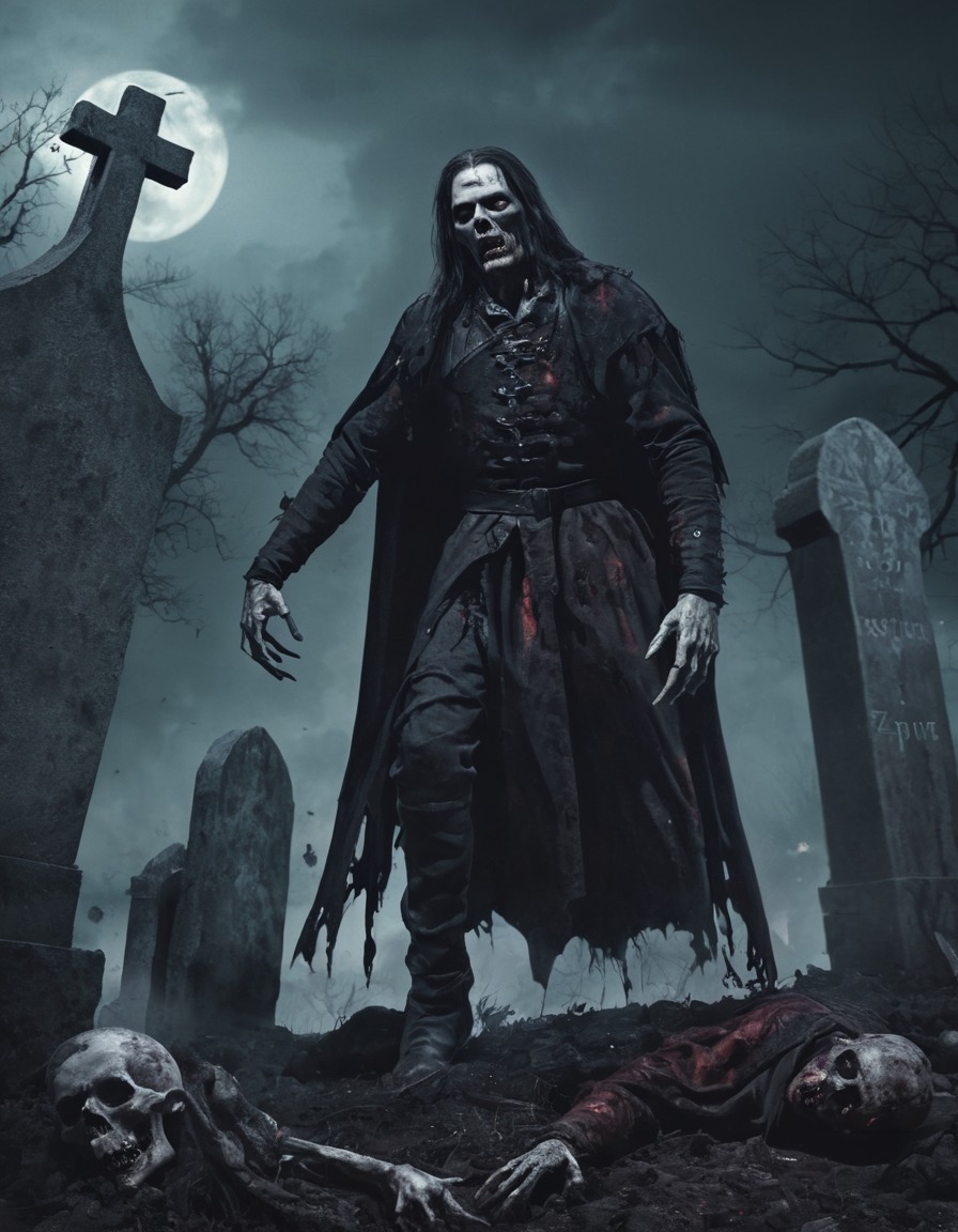 vlad the impaler, zombie, medieval, cemetery