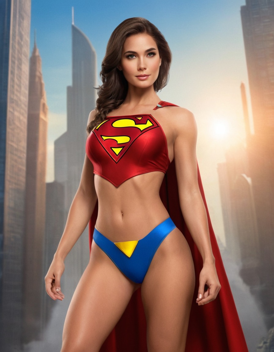 superman, female superhero, genderbent character, dc comics, iconic hero, strength, cape