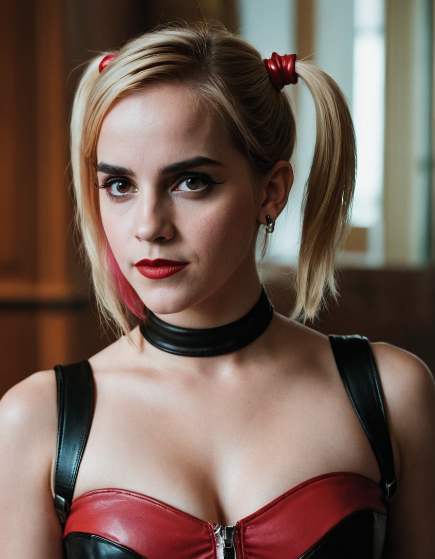 emma watson, harley quinn, actress, dc comics, superhero, character, adaptation