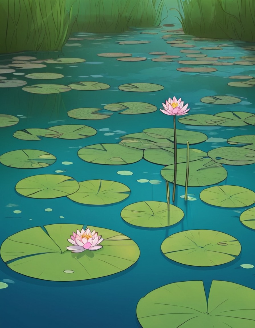 nature, water lily, pond, beautiful, serene, botanical gardens, scenic views