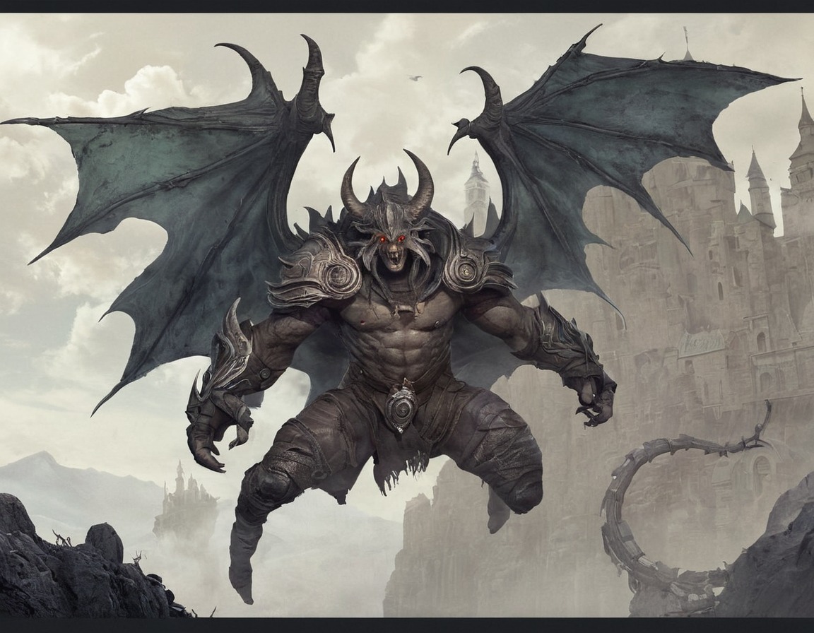 warrior, fantasyart, monster, creature, fighter, medieval, knight, beast, dreamup, bat, dailychallenge, ai_art, battybats