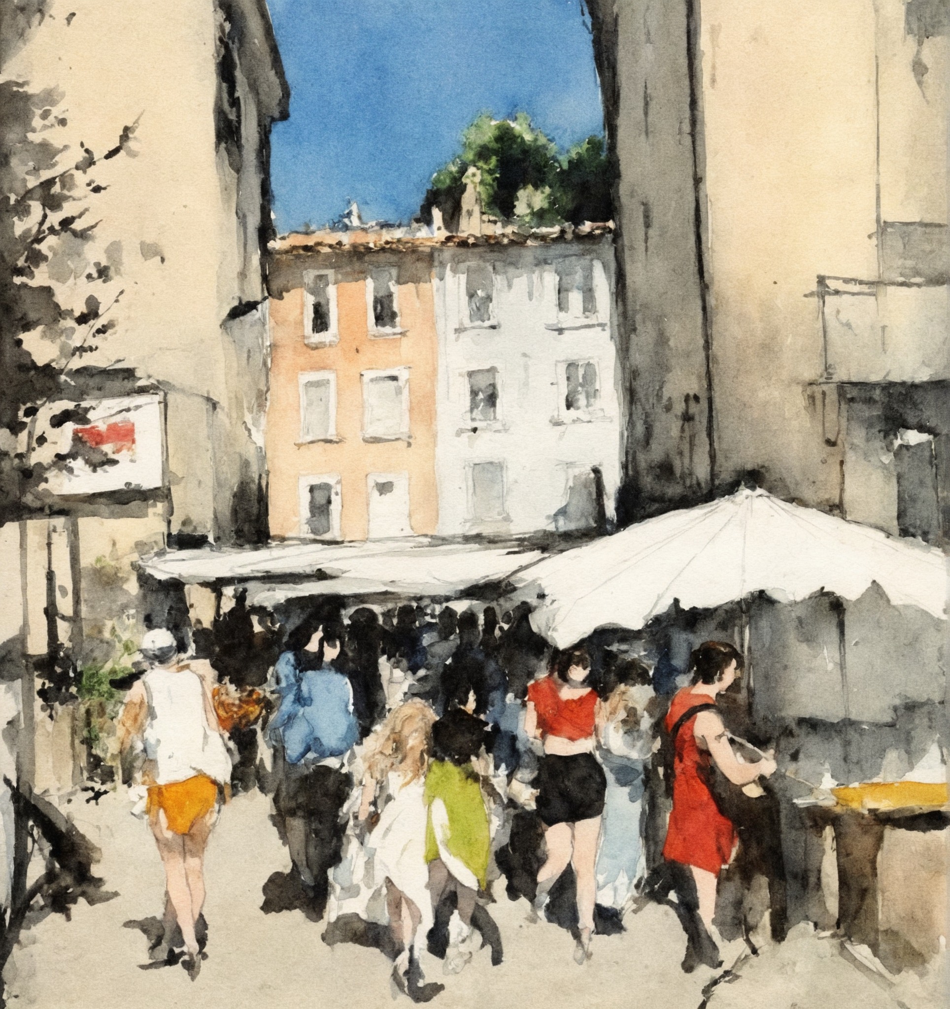 watercolor, aquarelle, illustration, drawing, acquarello, painting