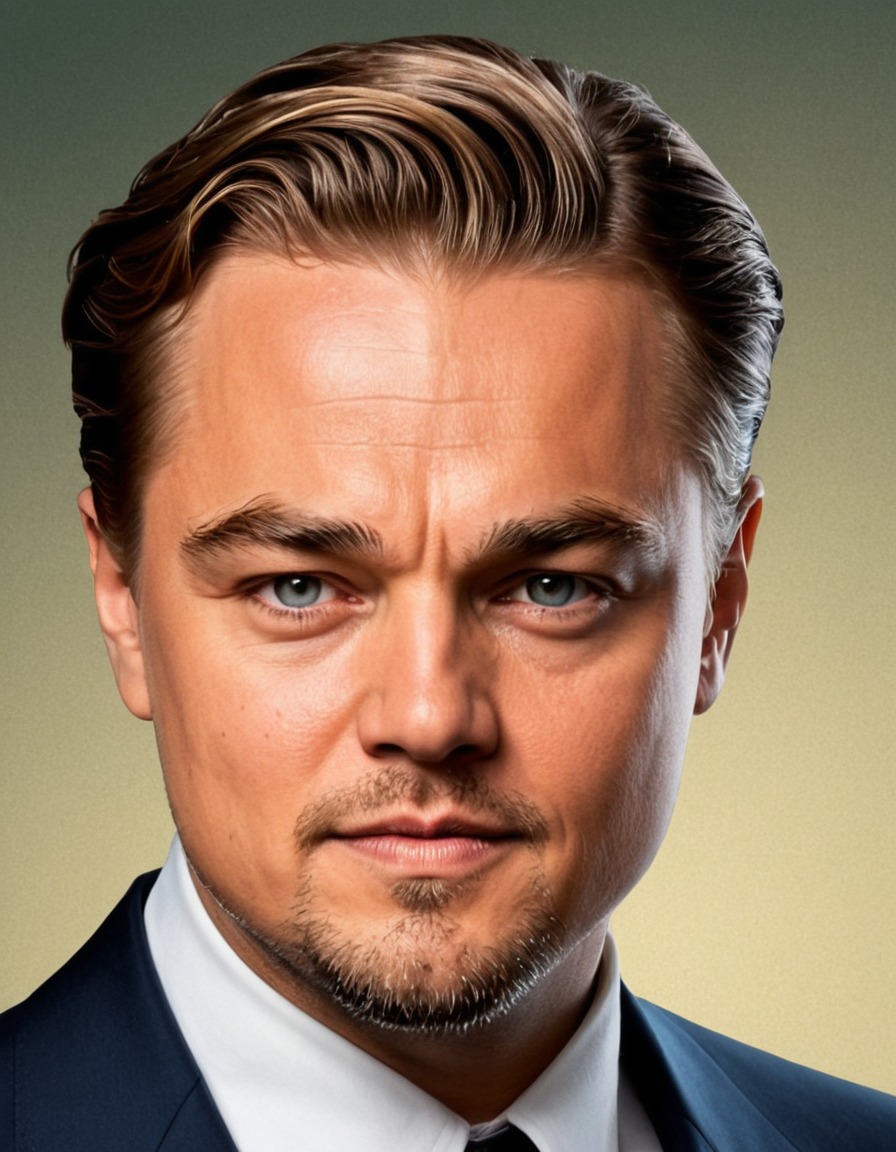 leonardo dicaprio, painting, comical, humor, art, celebrity, entertainment