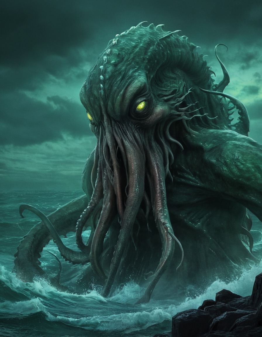 cthulhu, epic, terrible, horrible, frightful, sea monster