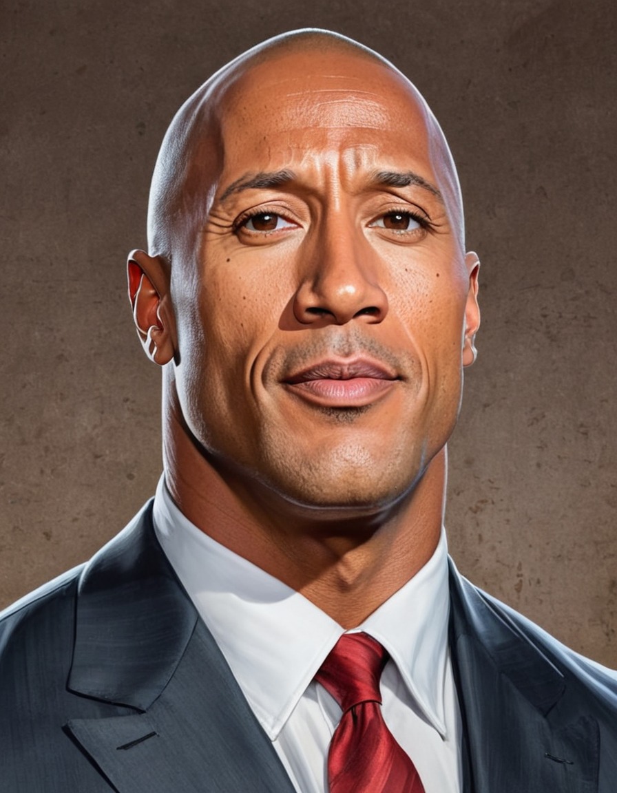 dwayne johnson, the rock, funny, painting, celebrity, humor