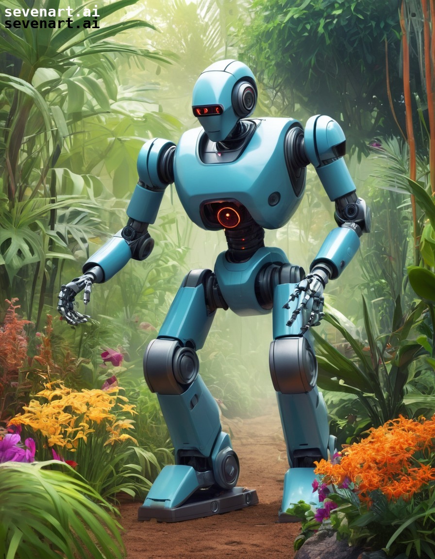 robot, technology, gardening, exotic plants, automation, robots