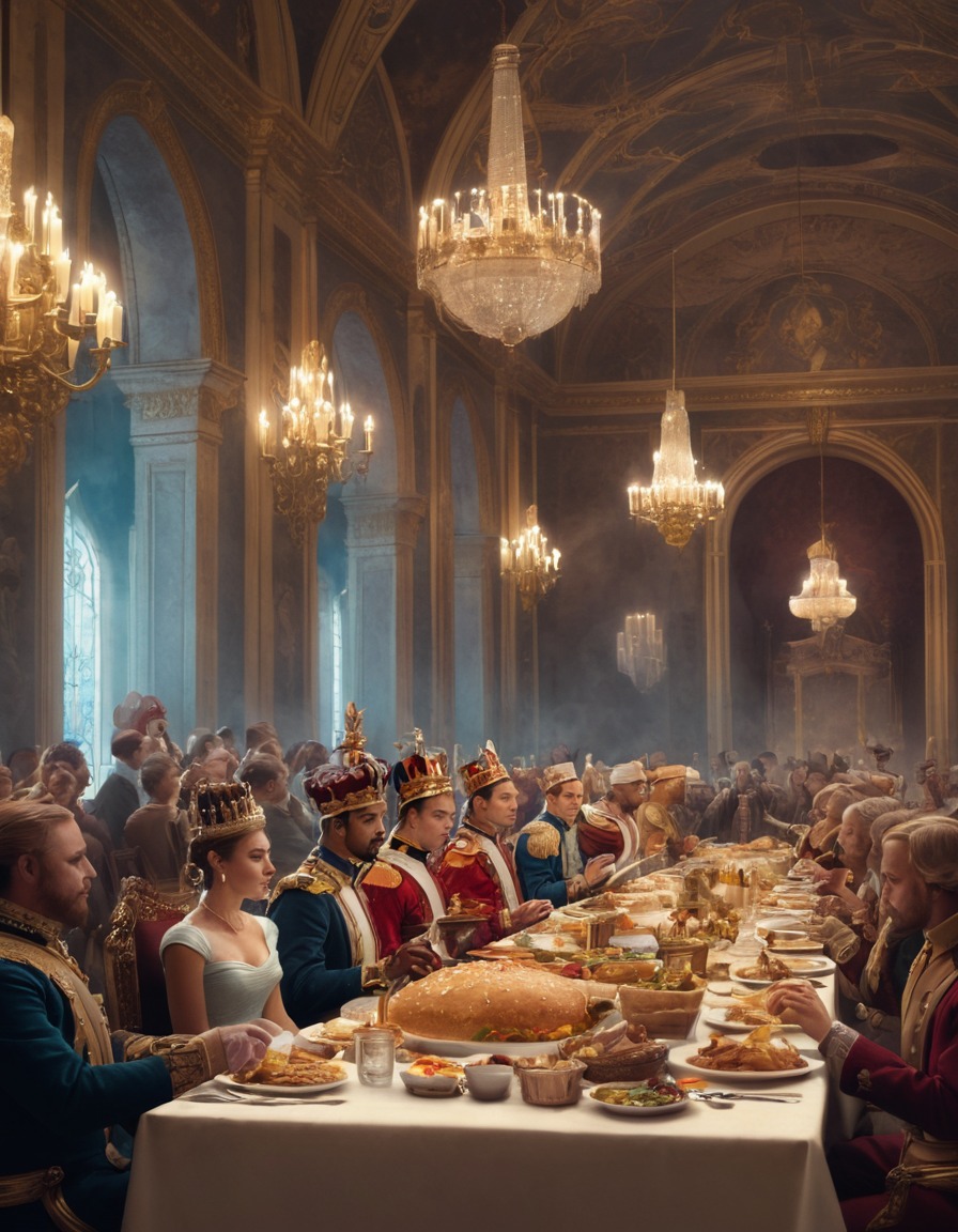 royalty, banquet, nobility, feast, fast food, medieval, art