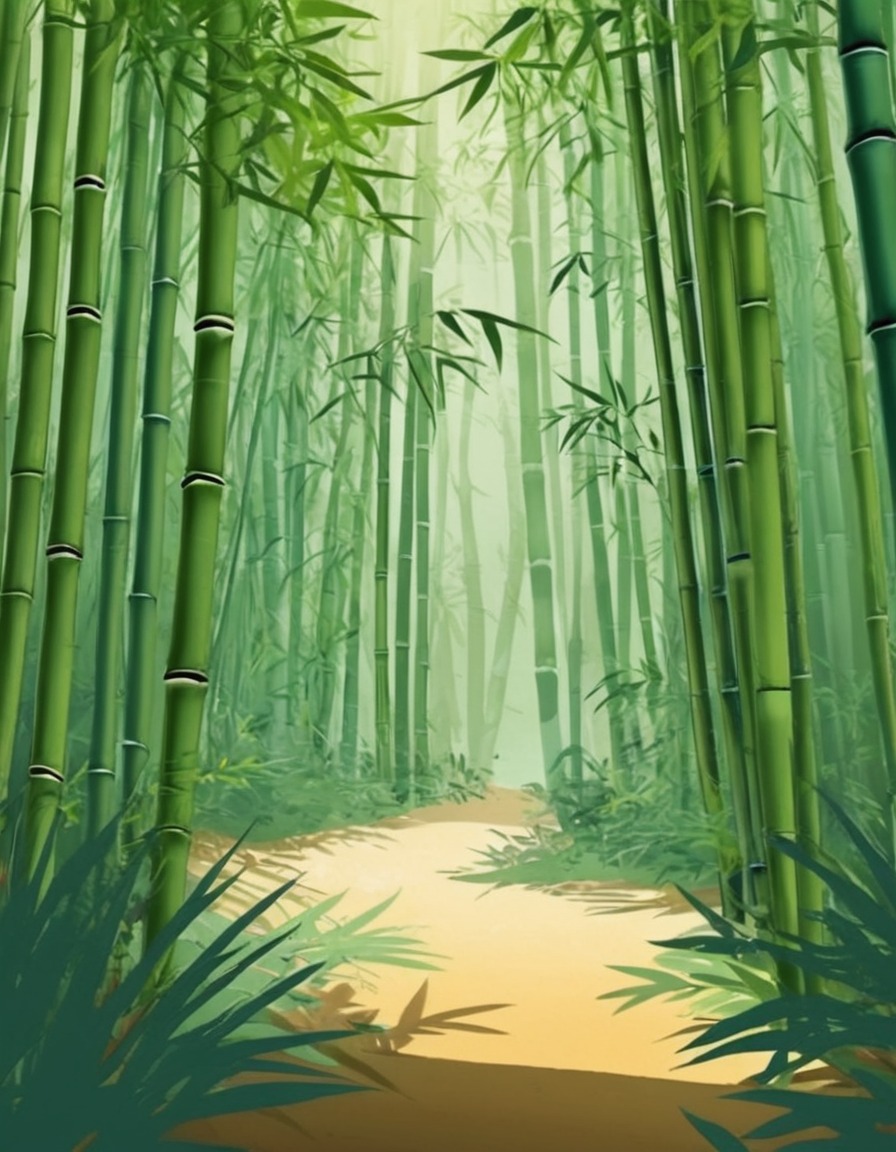 nature, bamboo forest, scenic beauty, natural wonders, greenery, landscape, flora