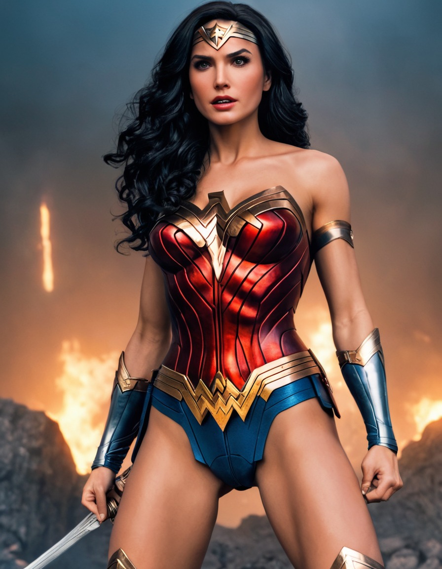 superhero, defeat, wonder woman, dc comics, comic book, battle, victory