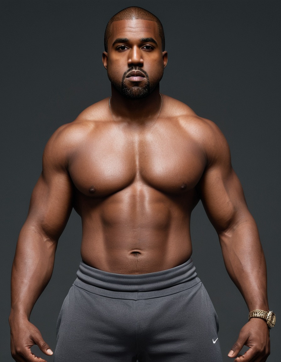 kanye west, muscular fitness, workout, exercise, bodybuilding, musician, celebrity