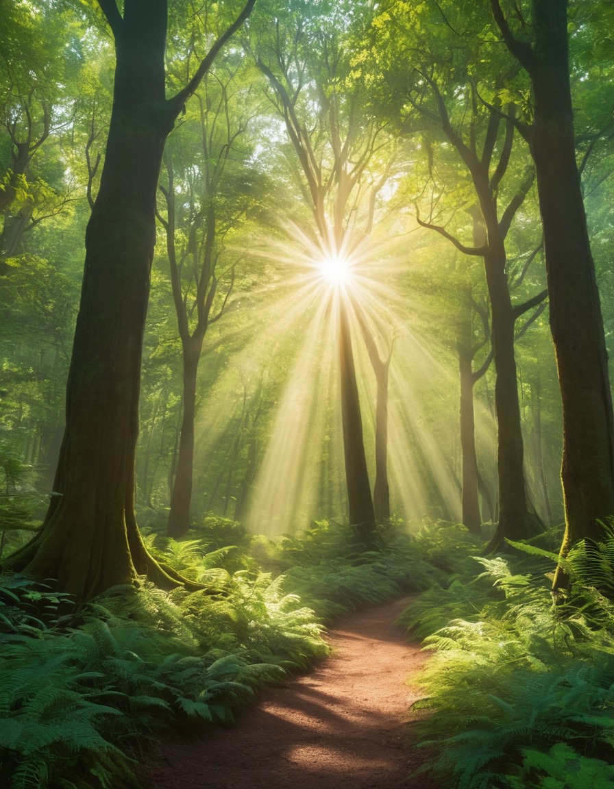 forest, nature, sunlight, magic, enchantment