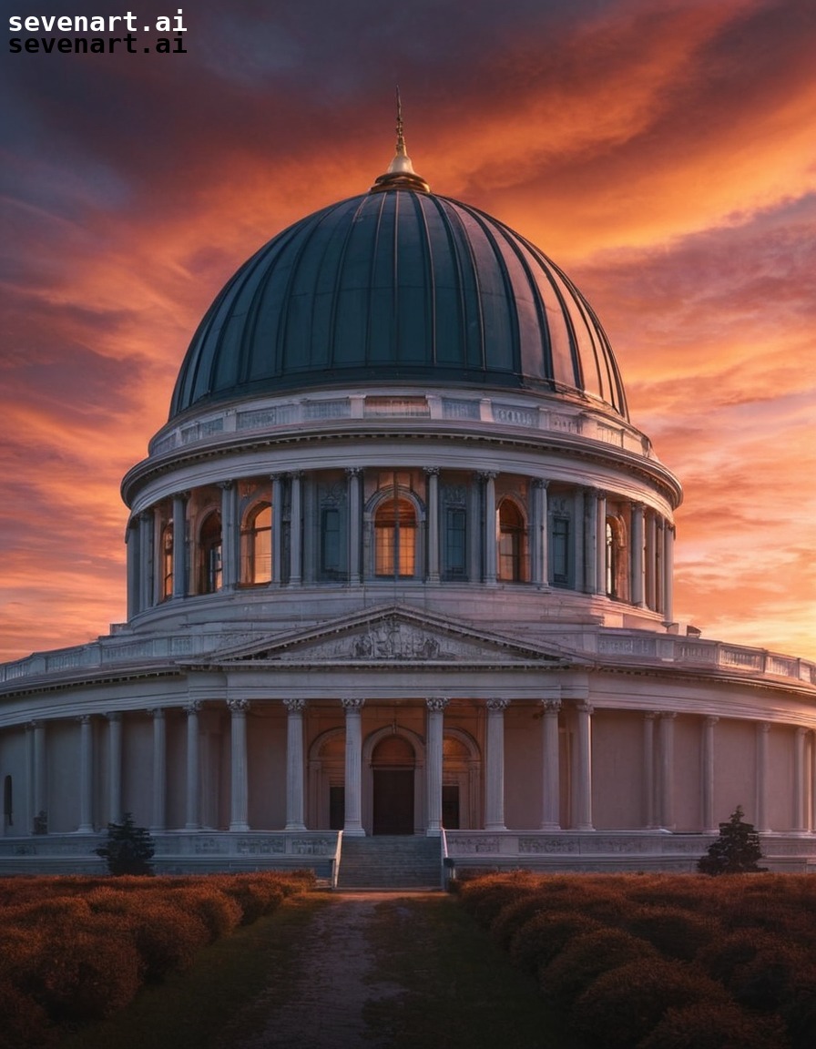 architecture, dome, sunset, dramatic sky, majestic