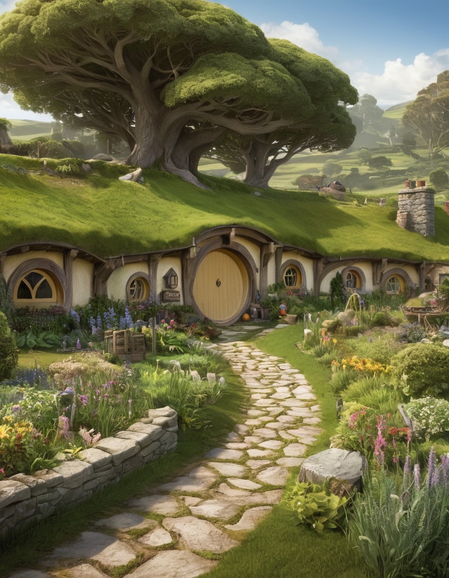 middle earth, shire, hobbits, fantasy, nature, john tolkien, tolkien