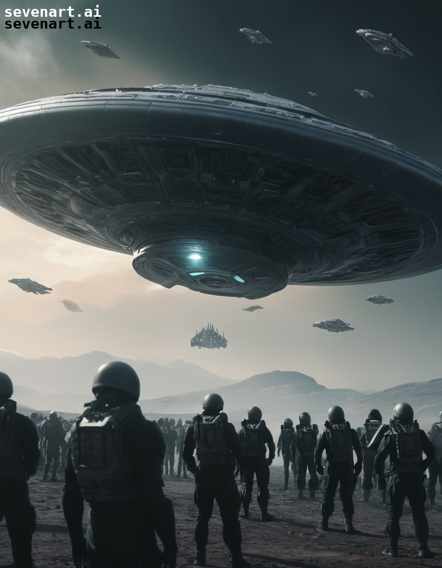 alien spacecraft, humans, confrontation, sci-fi, extraterrestrial., aliens, three body problem, trisolaran