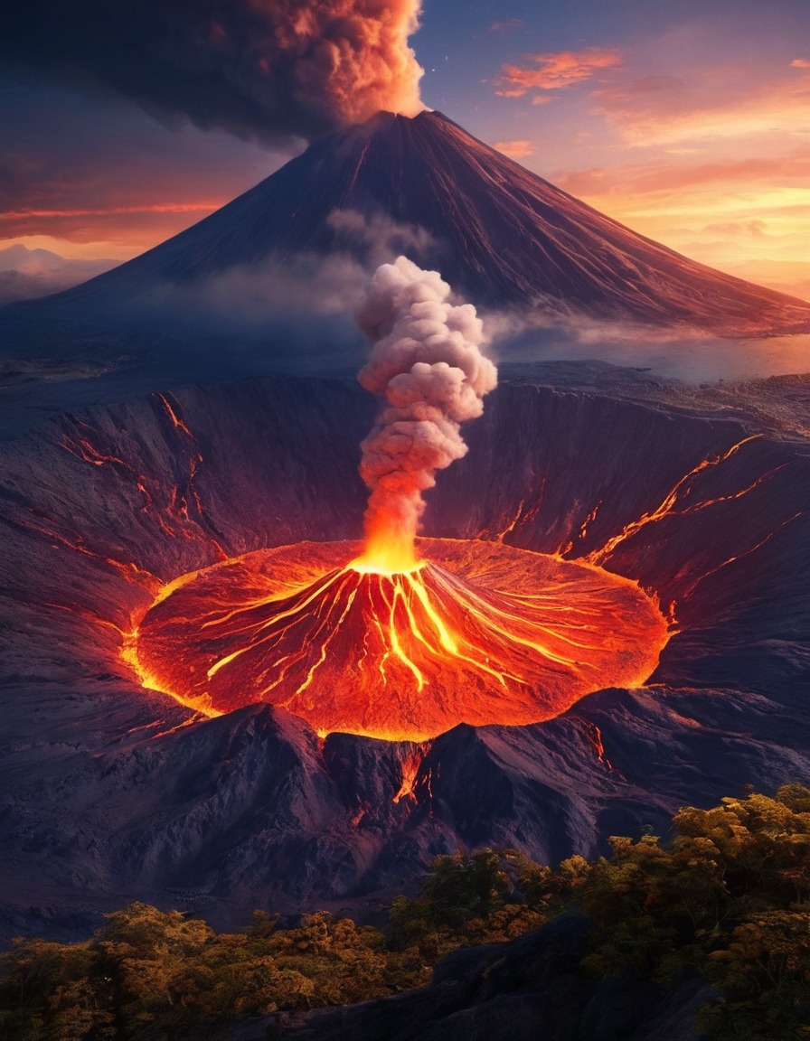 nature, volcano, beautiful, natural beauty