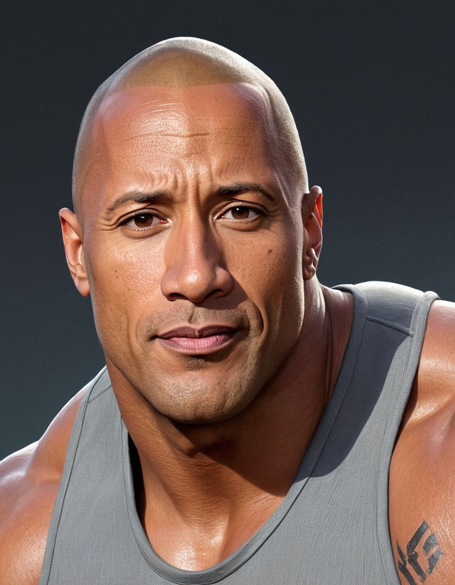 dwayne 'the rock' johnson, funny, painting, celebrity, humor