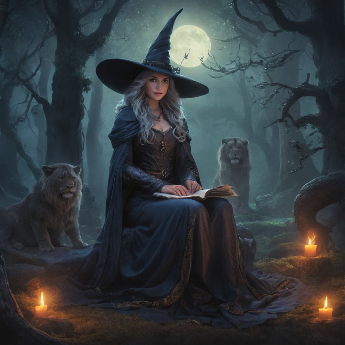 magic, witch, cemetery, dreamup, coven, dailychallenge, ai_art, spooktober2024