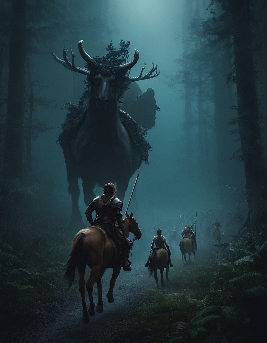 fantasy, centaur, adventure, forest, mystery