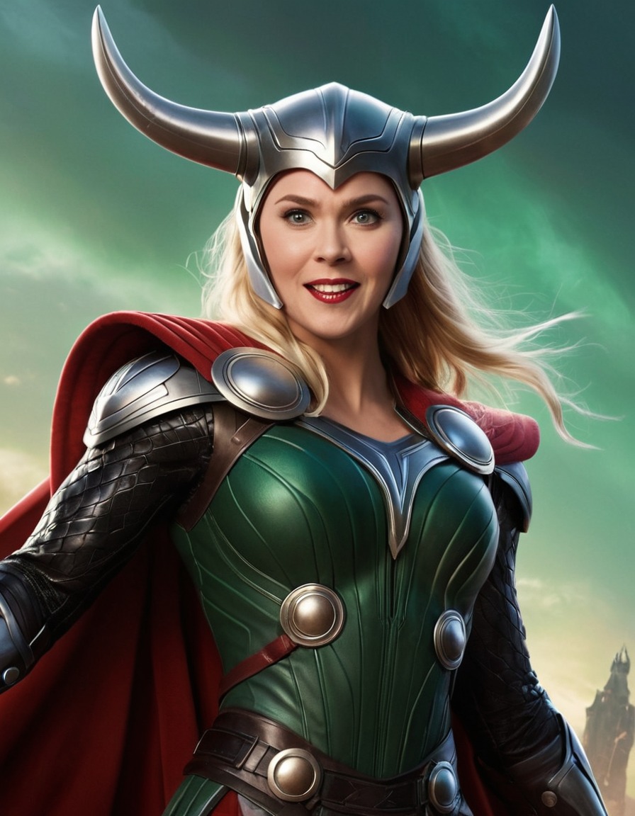 fun, hela (thor), thor, caricature, marvel, comedy, character