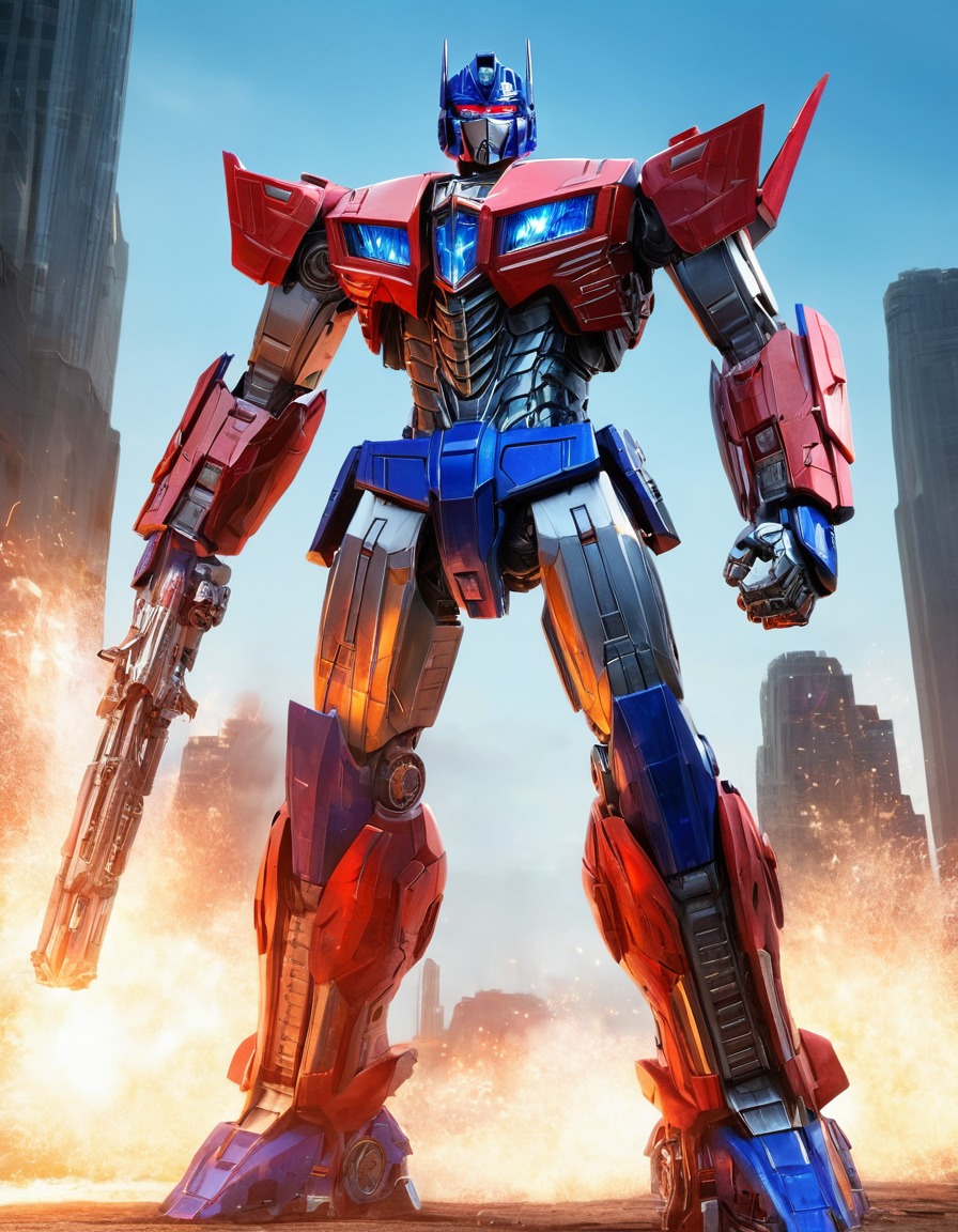 transformers, optimus prime, robot, battle, sparks, action, heroic, robots, games, movies