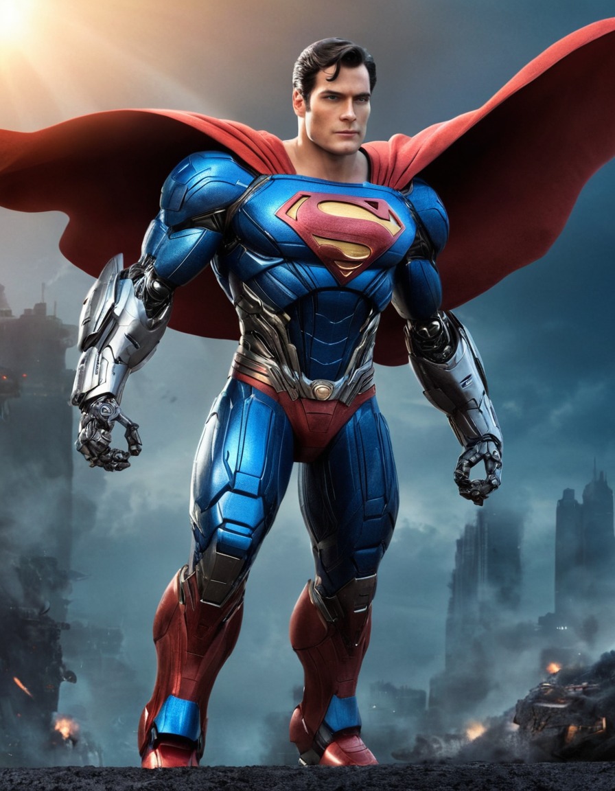 superman, robot, dc comics, superhero, kryptonian, artificial intelligence